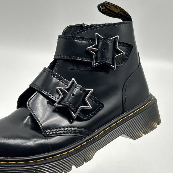 Dr Martens Devon Bex Boot Women’s Size 5 Docs Black Star Buckle VERY CLEAN - Picture 9 of 9